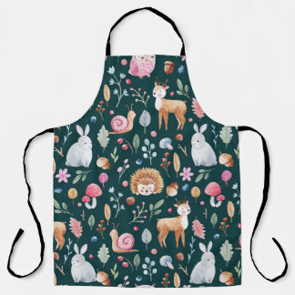 Watercolor Fairy Forest Children's Pattern Apron