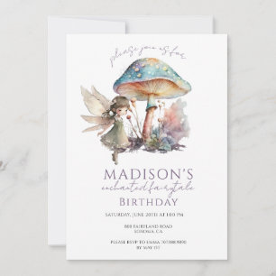 Watercolor Fairy Pixie Birthday Party Invitation
