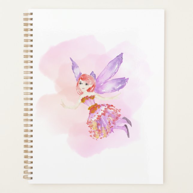 "Watercolor Fairy" Planner (Front)