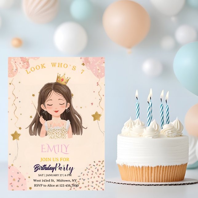 Watercolor Fairy Princess Custom Photo Birthday Invitation (Creator Uploaded)