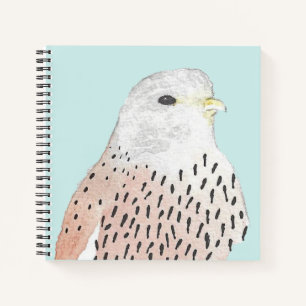 Watercolor Falcon Kestrel Notebook