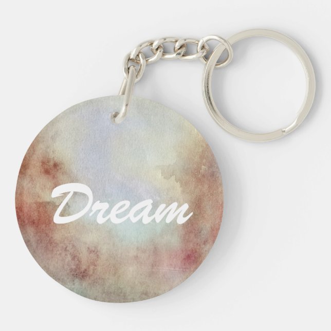 Watercolor Fall Background Keychain (Back)