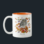 Watercolor fall beautiful owl and leaves coffee mu Two-Tone coffee mug<br><div class="desc">Watercolor fall beautiful owl and leaves</div>
