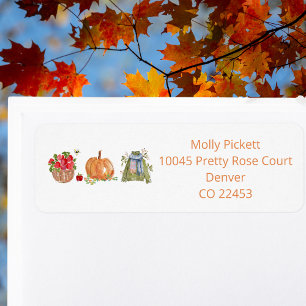 Watercolor Fall Favourite Things Return Address