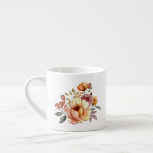 Watercolor Fall Flowers Clipart-77628 Espresso Cup