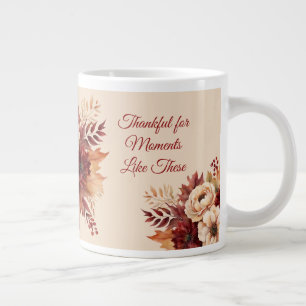 Watercolor Fall Flowers- Large Coffee Mug