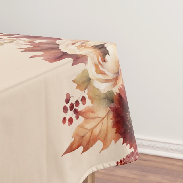 Watercolor Fall Flowers- Tablecloth (In Situ)