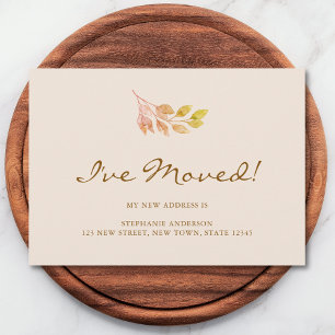 Watercolor Fall Foliage I've Moved Moving Announcement