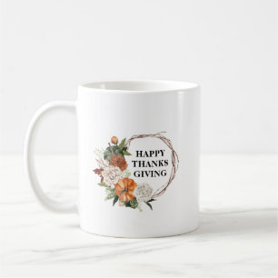 watercolor fall harvest thanksgiving coffee mug