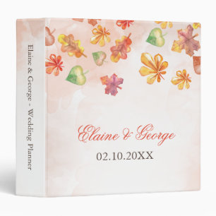 Watercolor Fall Leaves Fall wedding Planner Binder