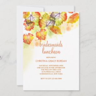 Watercolor Fall Leaves Invitation