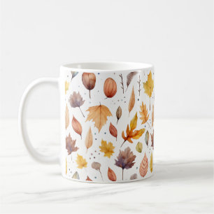 Watercolor Fall Pattern Coffee Mug