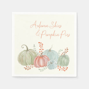 Watercolor Fall Pumpkins  Napkin