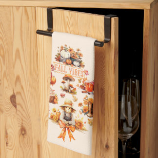 Watercolor Fall Vibes Kitchen Towel