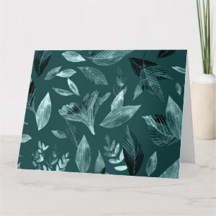Watercolor fallen leaves 10 thank you card