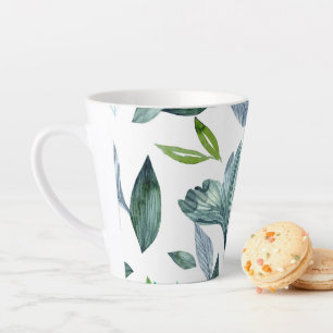 Watercolor fallen leaves 11 latte mug