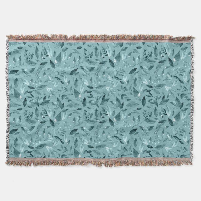 Watercolor fallen leaves 2 throw blanket (Front)