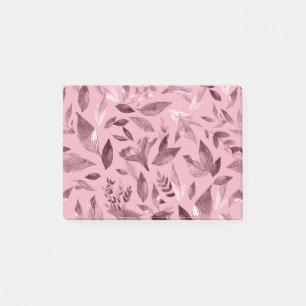 Watercolor fallen leaves 3 post-it notes