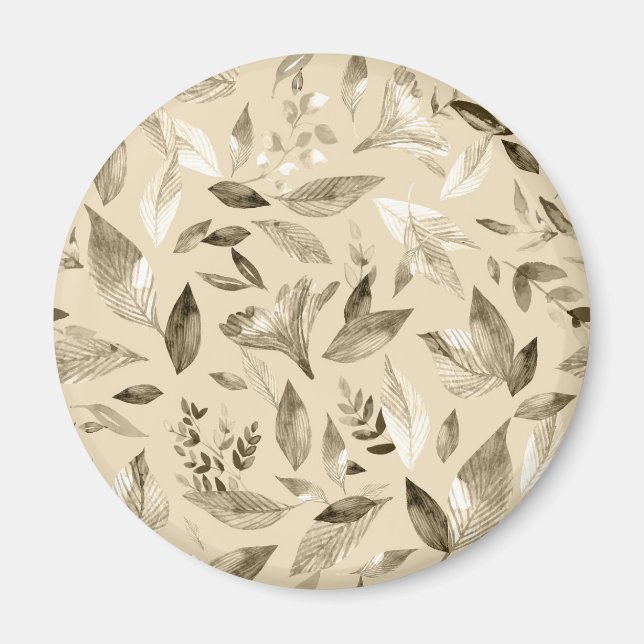 Watercolor fallen leaves 4 magnet (Front)