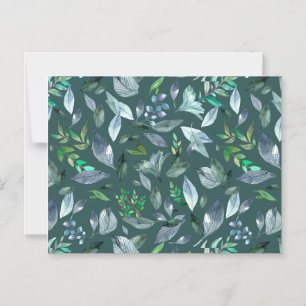 Watercolor fallen leaves 5 magnetic invitation