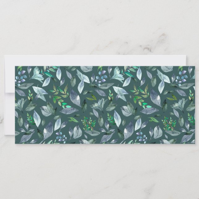Watercolor fallen leaves 5 save the date (Front)