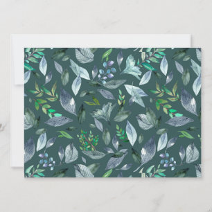 Watercolor fallen leaves 5 save the date