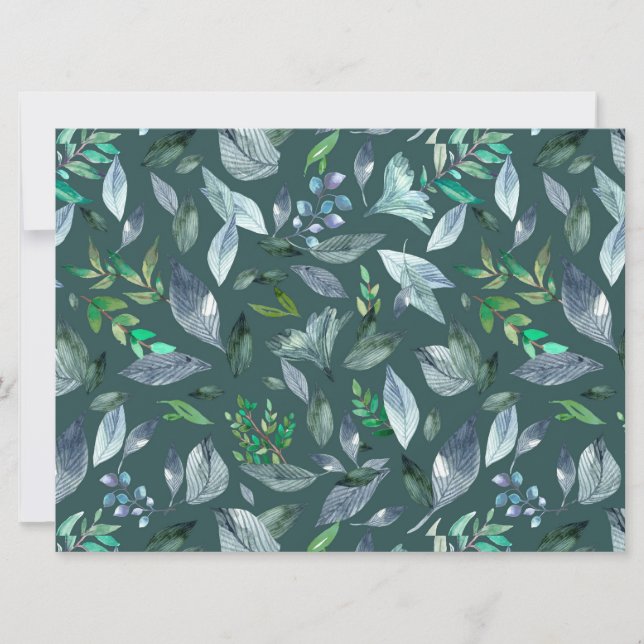 Watercolor fallen leaves 5 save the date (Front)