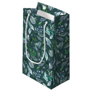 Watercolor fallen leaves 5 small gift bag