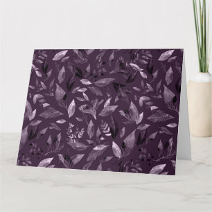 Watercolor fallen leaves 7 card