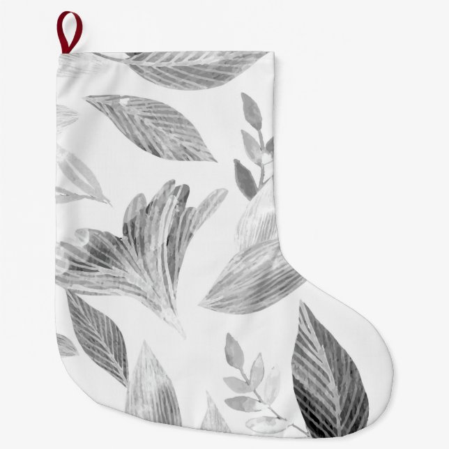 Watercolor fallen leaves 8 large christmas stocking (Front)
