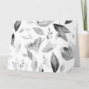 Watercolor fallen leaves 8 thank you card