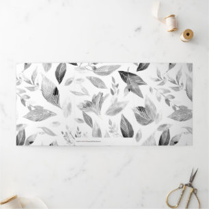 Watercolor fallen leaves 8 Tri-Fold holiday card