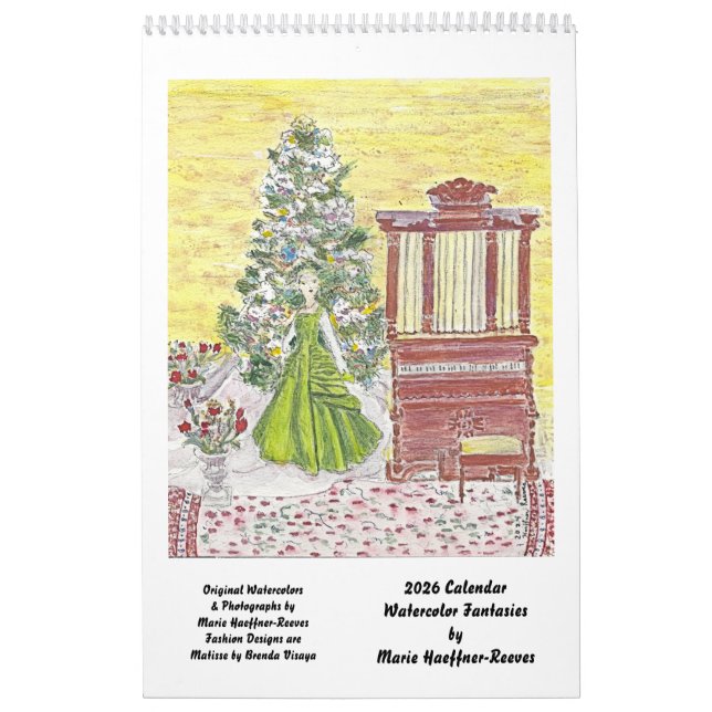 Watercolor Fantasies by MHHR 2026 Calendar (Cover)