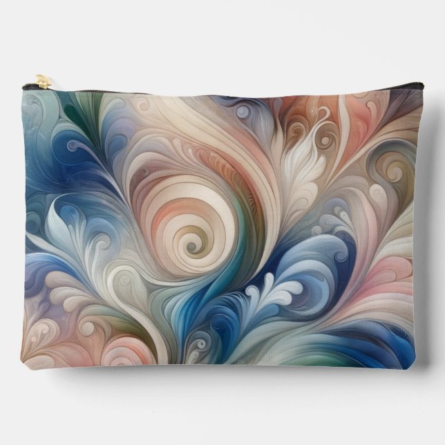 Watercolor Fantasy Floral Romantic Pattern Accessory Pouch (Front)