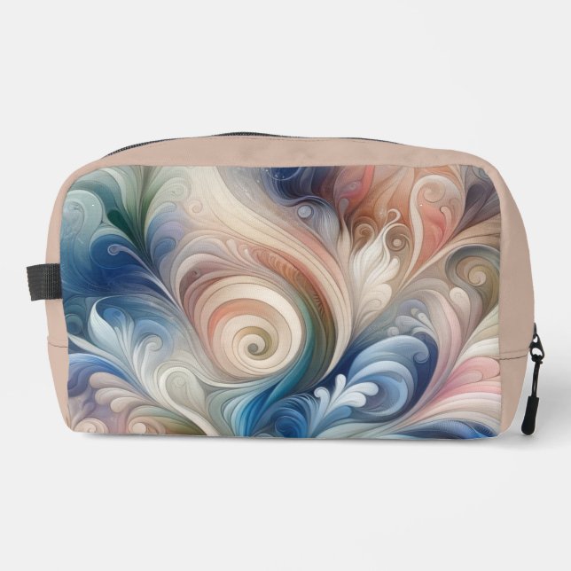 Watercolor Fantasy Floral Romantic Pattern Dopp Kit (Front)