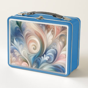 Watercolor Fantasy Floral Romantic Pattern Metal Lunch Box