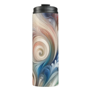 Watercolor Fantasy Floral Romantic Pattern Thermal Tumbler