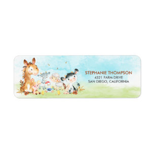 Watercolor Farm Animals