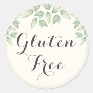 Watercolor Farmhouse Gluten Free  Classic Round Sticker
