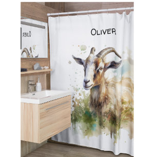 Watercolor Farmhouse Goat, custom