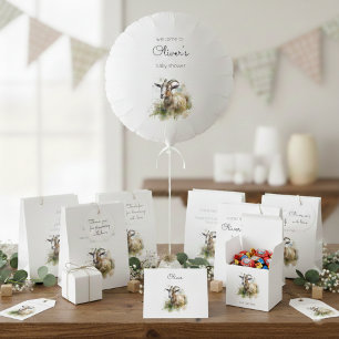 Watercolor Farmhouse Goat, custom Foam Boards Favour Bag