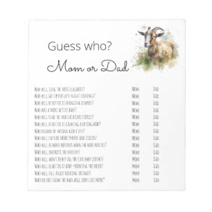 Watercolor Farmhouse Goat, custom  Notepad