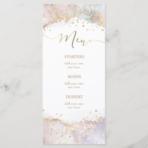 watercolor faux glitter Menu
