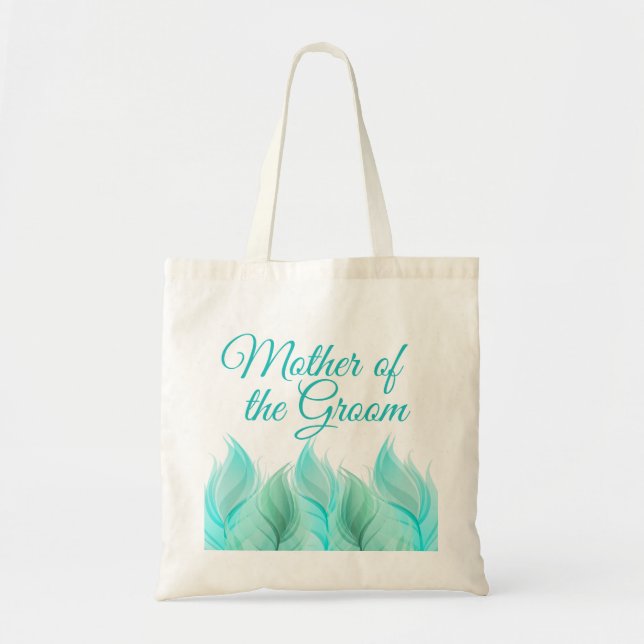 Watercolor Feathers Mother of the Groom Tote Bag (Front)