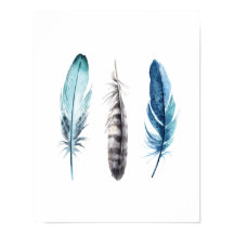 Watercolor Feathers