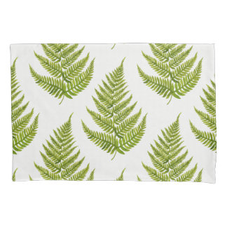 Watercolor fern pattern pillowcase