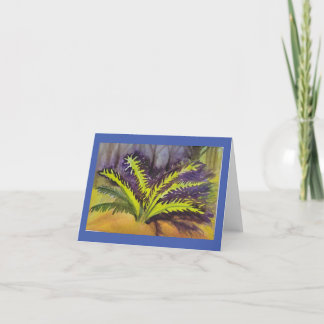 watercolor fern thank you card