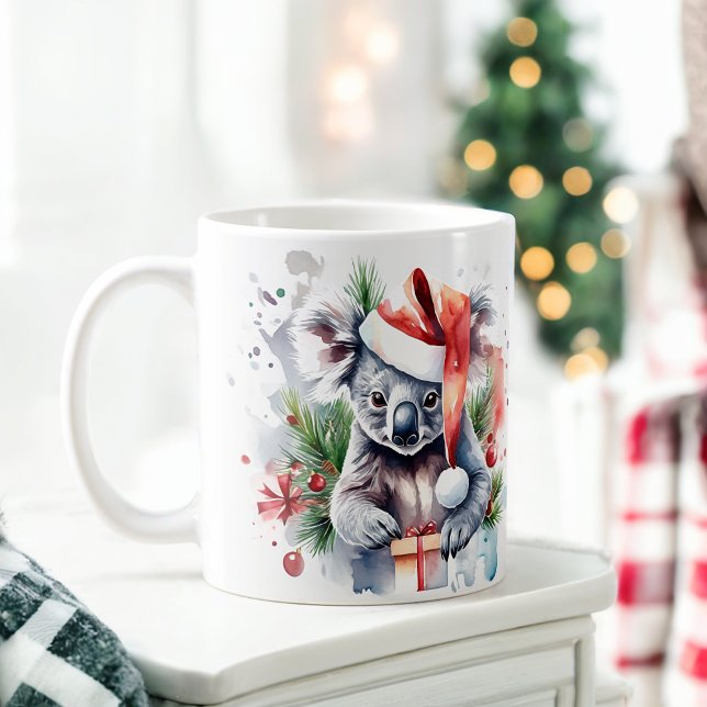 Watercolor Festive Koala Christmas Mug (Creator Uploaded)