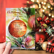 Watercolor Festive Ornament with Bow