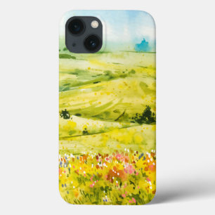 Watercolor Field Fleur sauvage iPhone / coque ipad